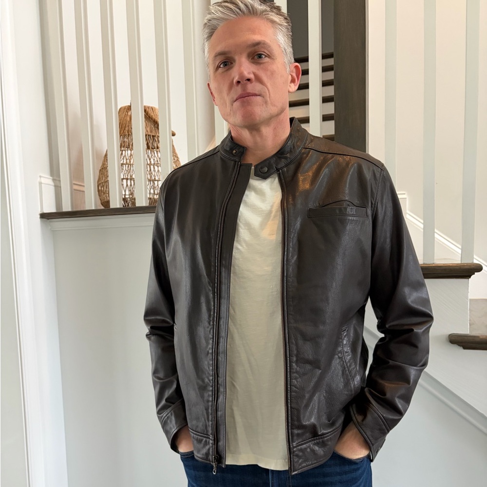 Banana Republic Chocolate Leather Jacket